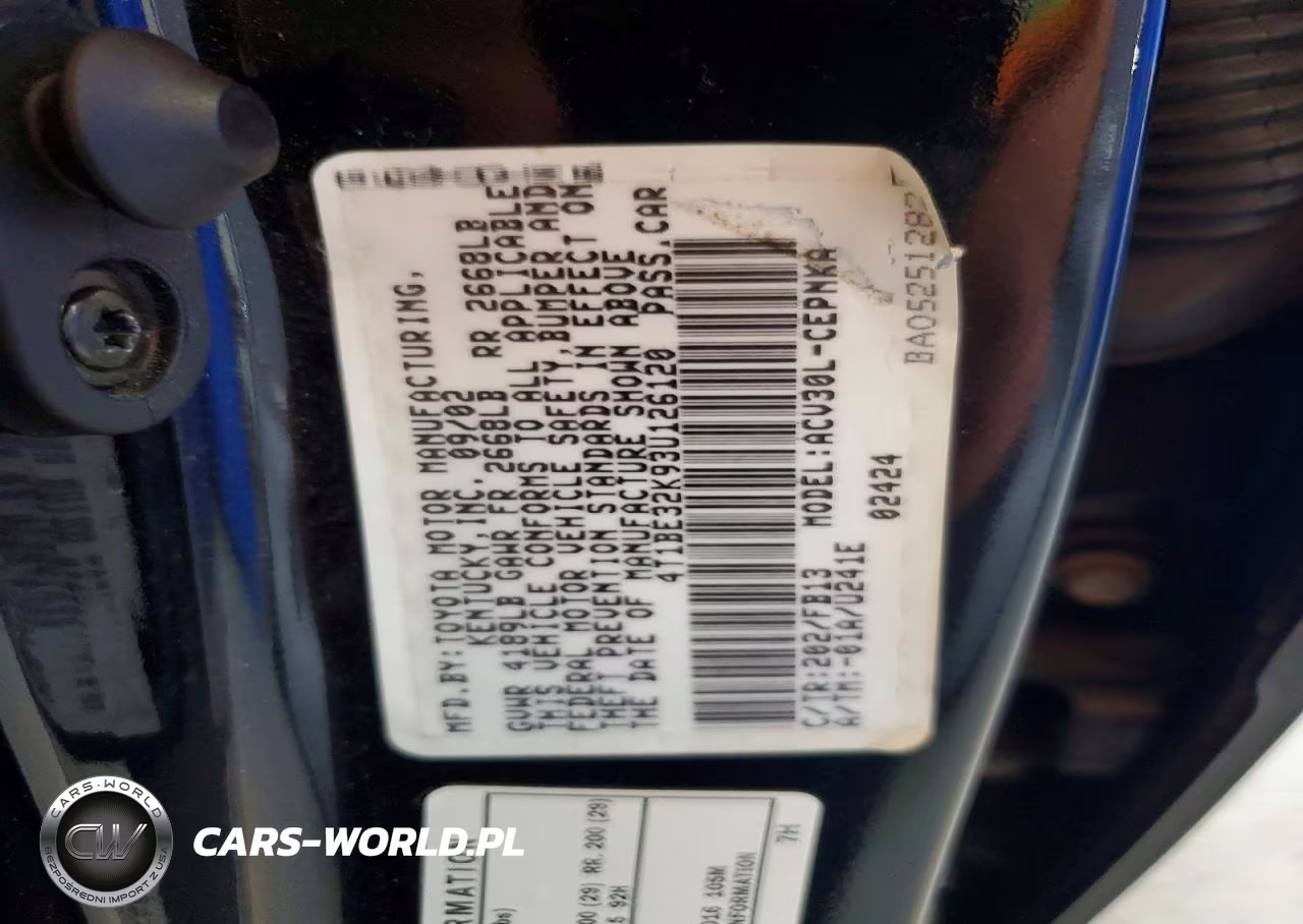2003 Toyota Camry Le VIN:4T1BE32K93U126120 - 12