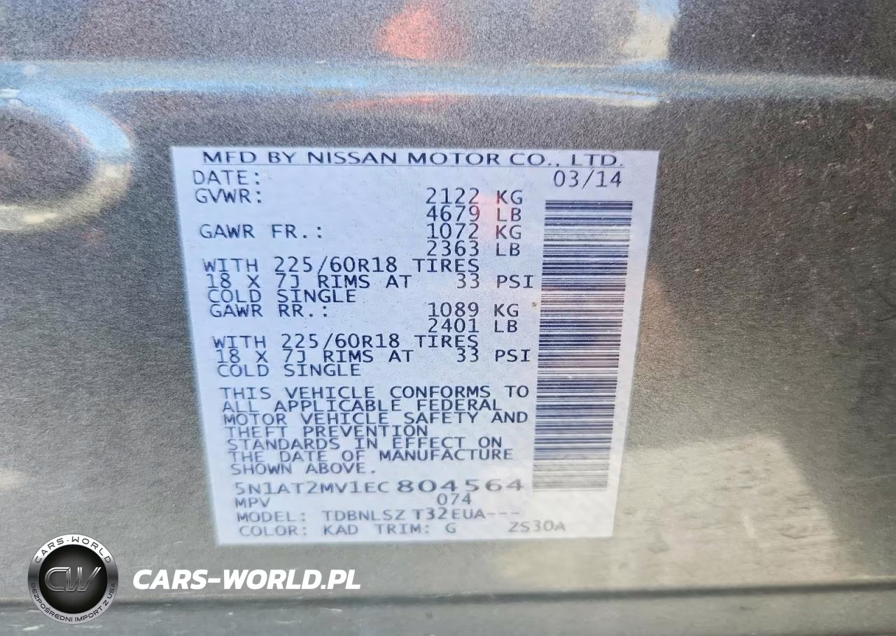 2014 Nissan Rogue Sl VIN:5N1AT2MV1EC804564 - 13