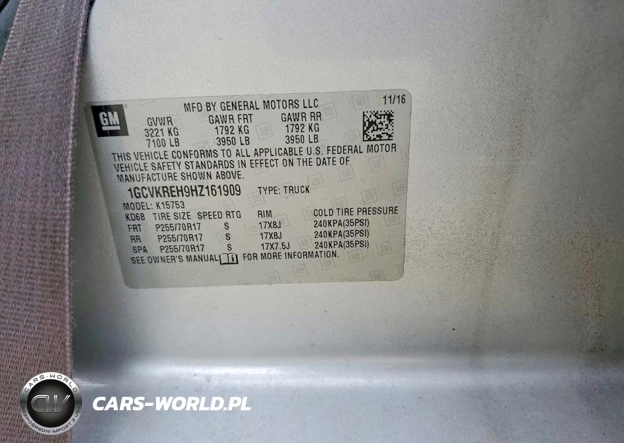 2017 Chevrolet Silverado K1500 Lt VIN:1GCVKREH9HZ161909 - 13