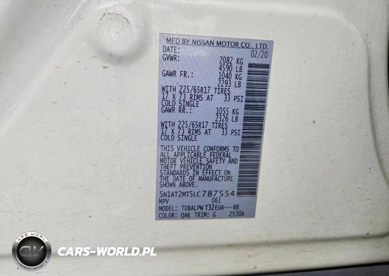 2020 Nissan Rogue S VIN:5N1AT2MT5LC787554 - 13