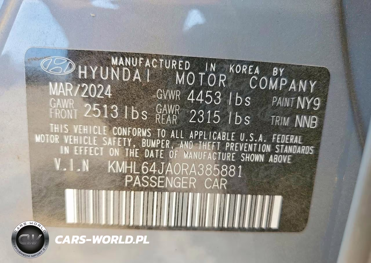 2024 Hyundai Sonata Sel VIN:KMHL64JA0RA385881 - 12