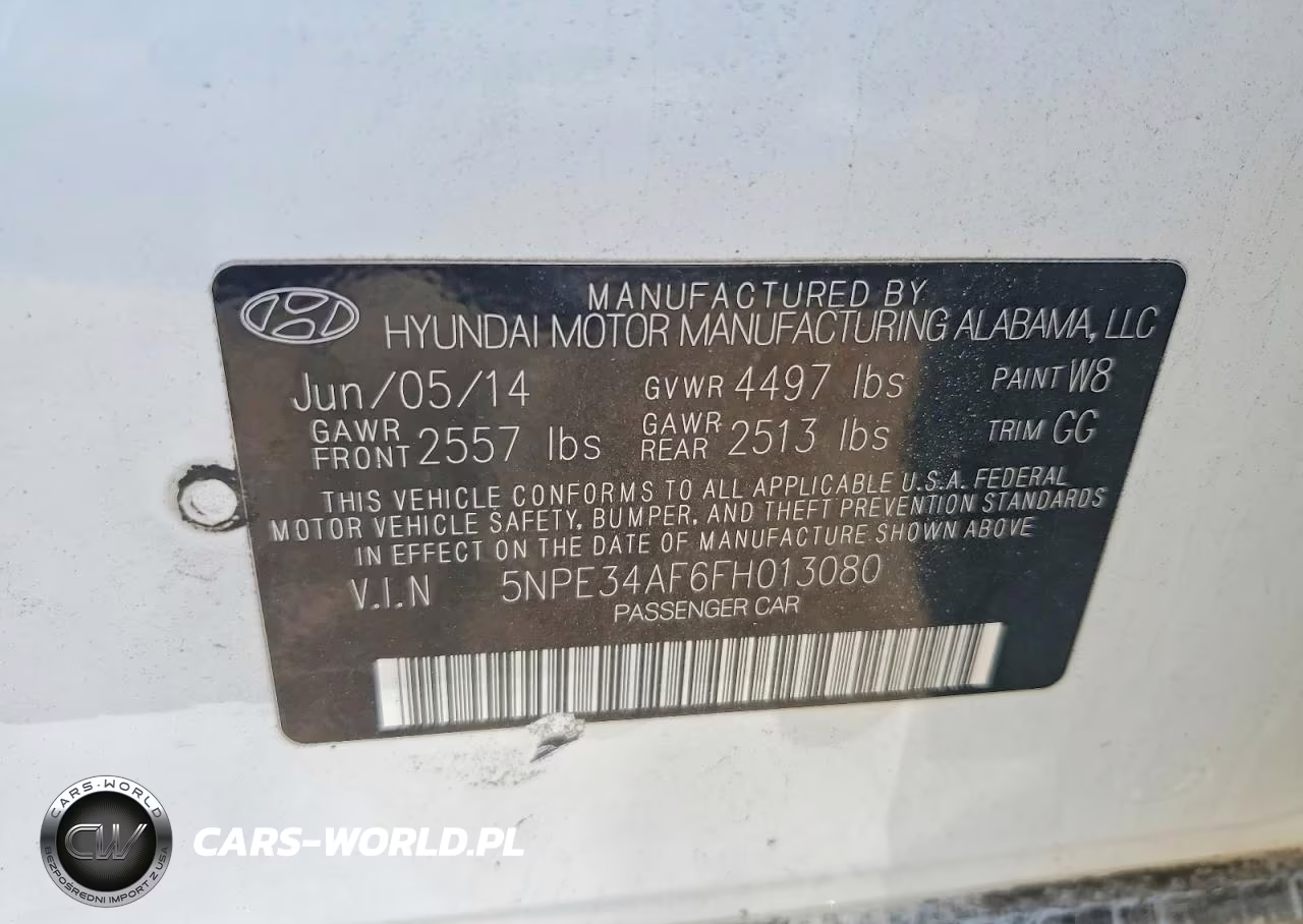 2015 Hyundai Sonata Limited VIN:5NPE34AF6FH013080 - 12