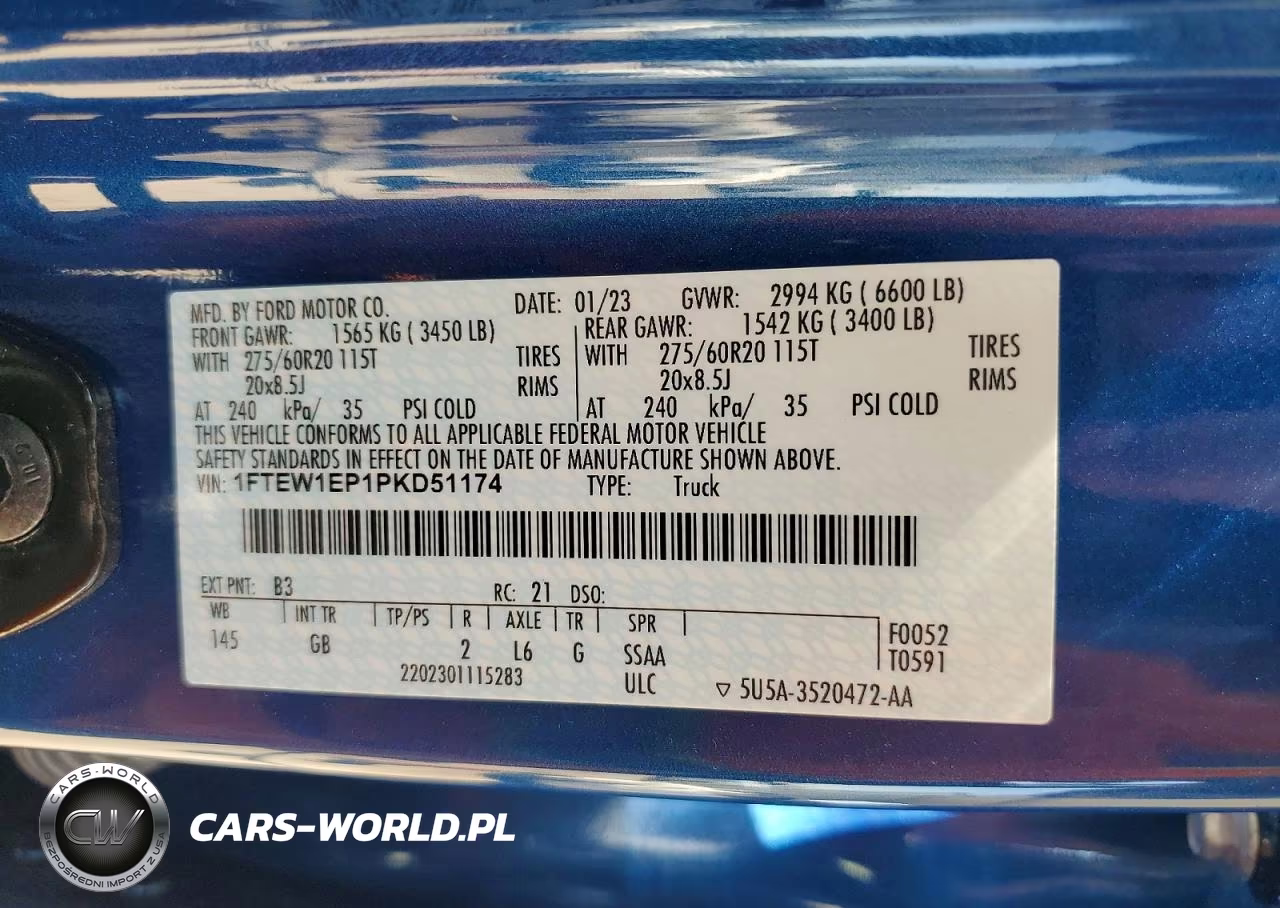 2023 Ford F150 Supercrew VIN:1FTEW1EP1PKD51174 - 12
