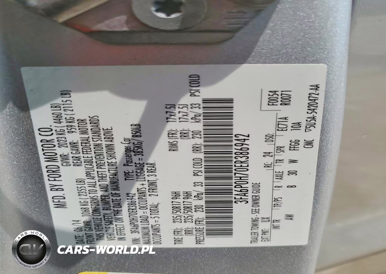 2014 Ford Fusion Se VIN:3FA6P0H70ER386942 - 12