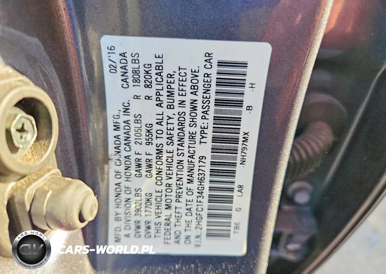 2016 Honda Civic Ex VIN:2HGFC1F34GH637179 - 12