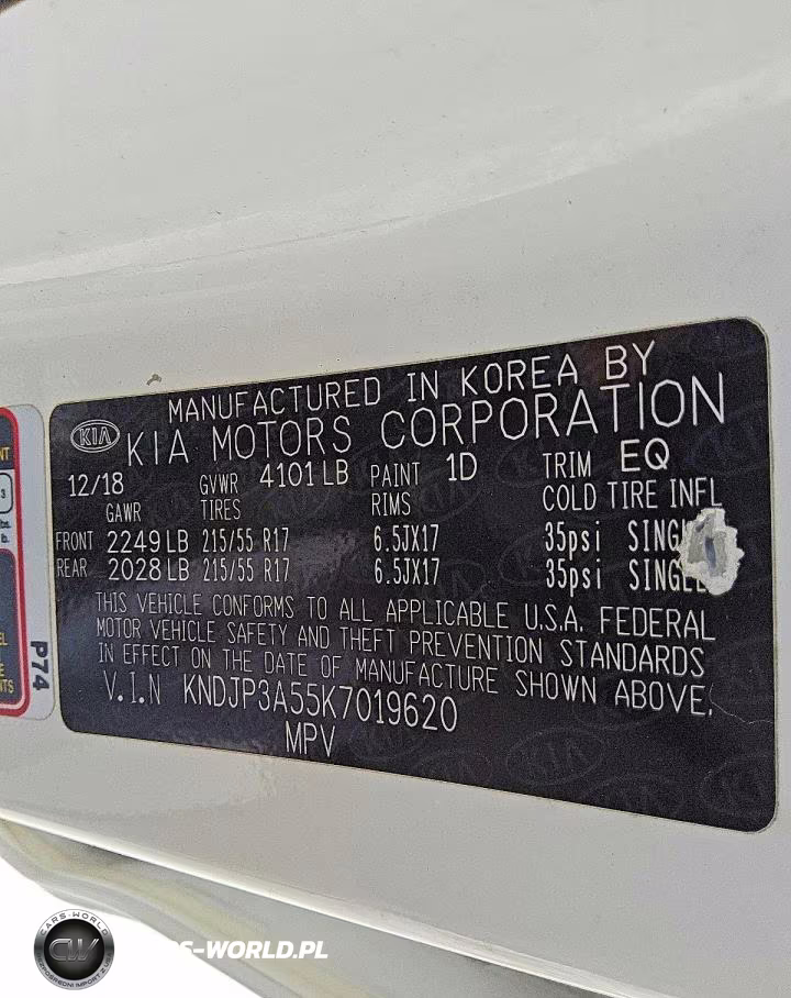 2019 Kia Soul + VIN:KNDJP3A55K7019620 - 12