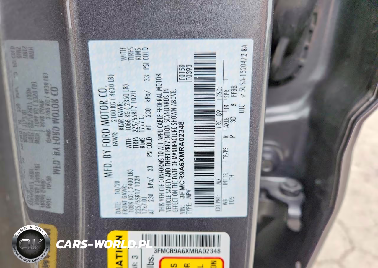 2021 Ford Bronco Sport VIN:3FMCR9A6XMRA02348 - 13