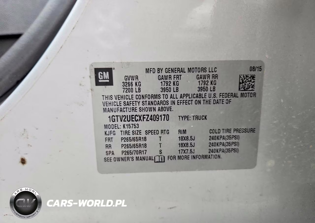 2015 GMC Sierra K1500 Sle VIN:1GTV2UECXFZ409170 - 12