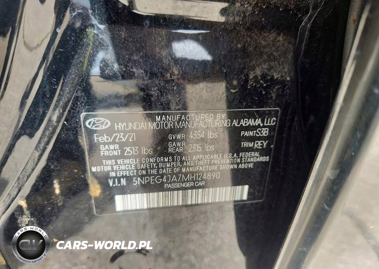 2021 Hyundai Sonata Se VIN:5NPEG4JA7MH124890 - 12