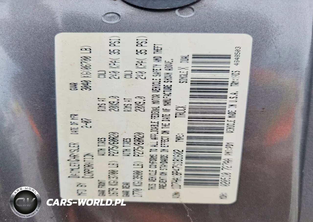 2007 Dodge Ram 1500 St VIN:1D7HA18P47S181602 - 12