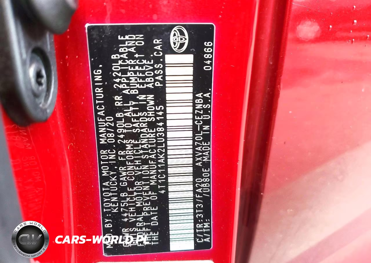 2020 Toyota Camry Le VIN:4T1C11AK2LU384145 - 13