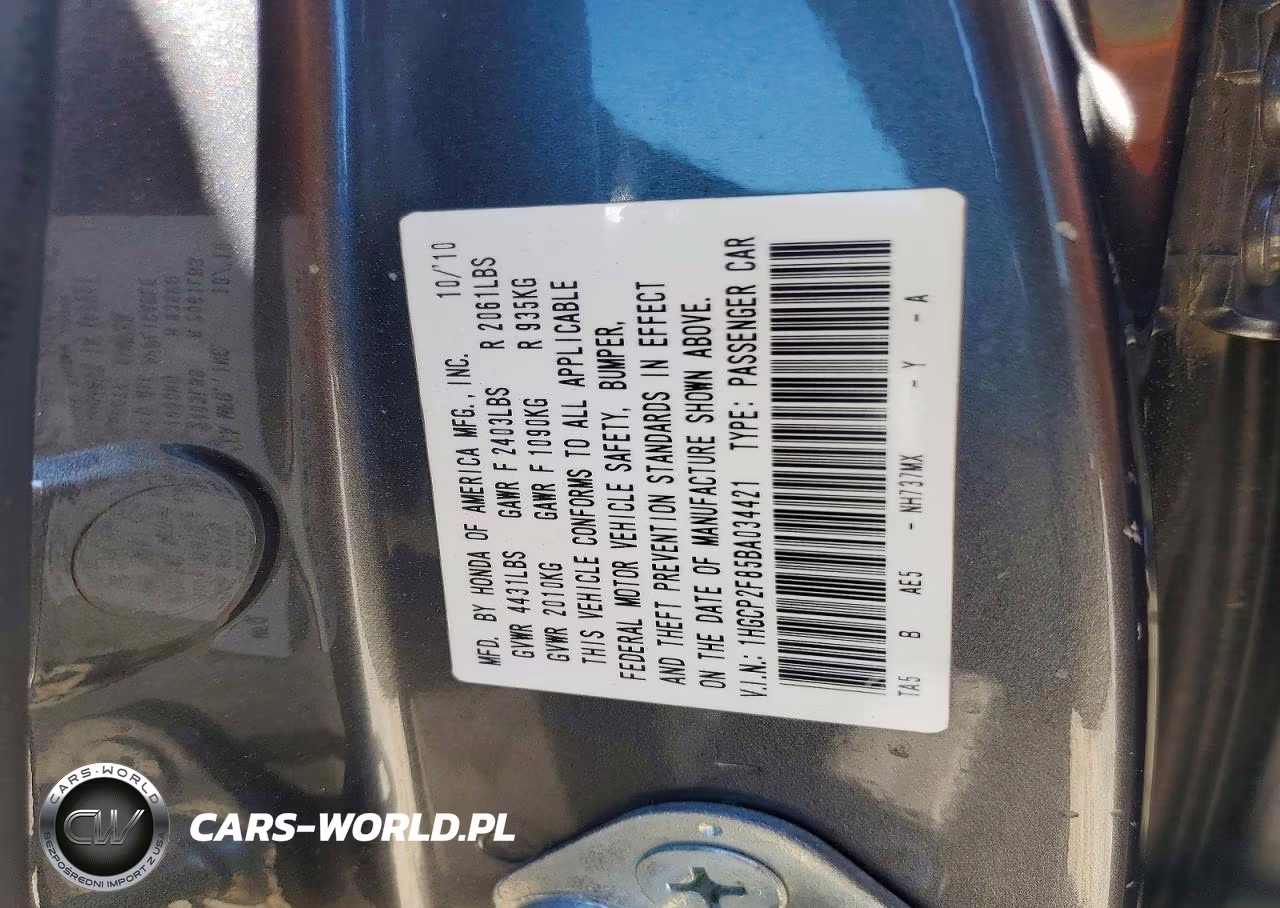 2011 Honda Accord Exl VIN:1HGCP2F85BA034421 - 13