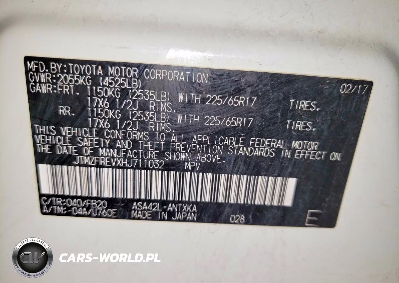 2017 Toyota Rav4 Le VIN:JTMZFREVXHJ711032 - 13