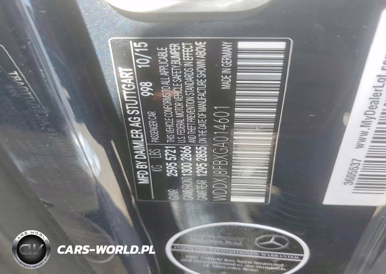 2016 Mercedes-Benz S 550 VIN:WDDXJ8FBXGA014601 - 12