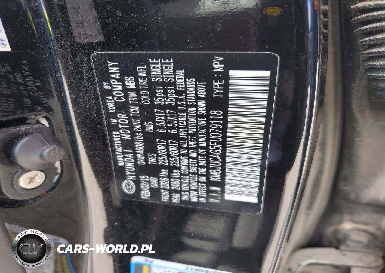 2015 Hyundai Tucson Se VIN:KM8JUCAG5FU079118 - 13