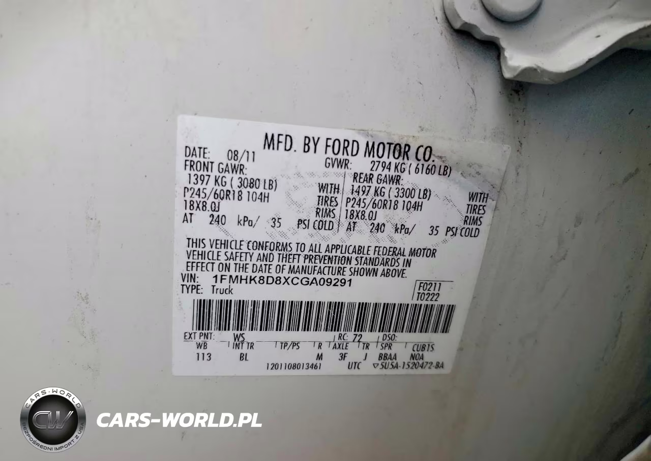 2012 Ford Explorer Xlt VIN:1FMHK8D8XCGA09291 - 13
