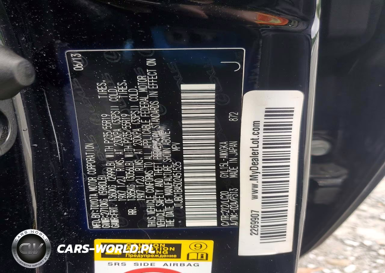 2013 Lexus Rx 450H VIN:JTJBC1BA5D2451525 - 13