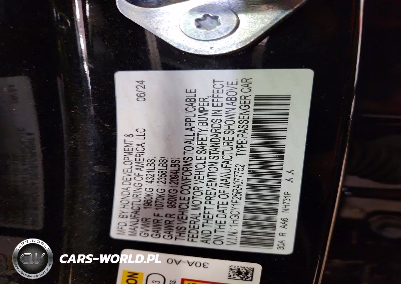 2024 Honda Accord Lx VIN:1HGCY1F25RA077752 - 12
