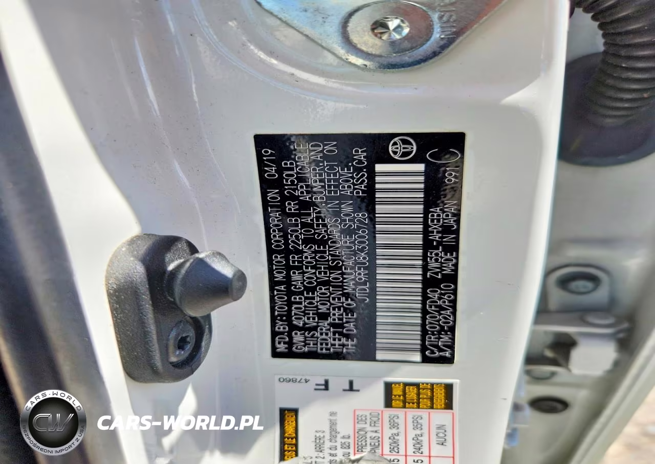 2019 Toyota Prius Le Awd-E VIN:JTDL9RFU8K3006728 - 12