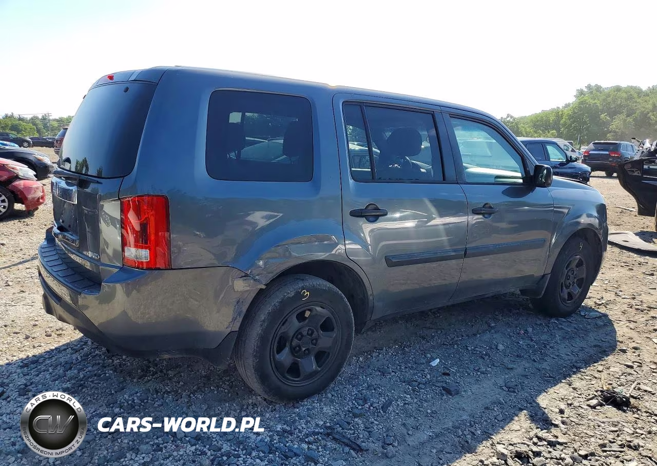 2013 Honda Pilot Lx VIN:5FNYF4H23DB014352 - 3