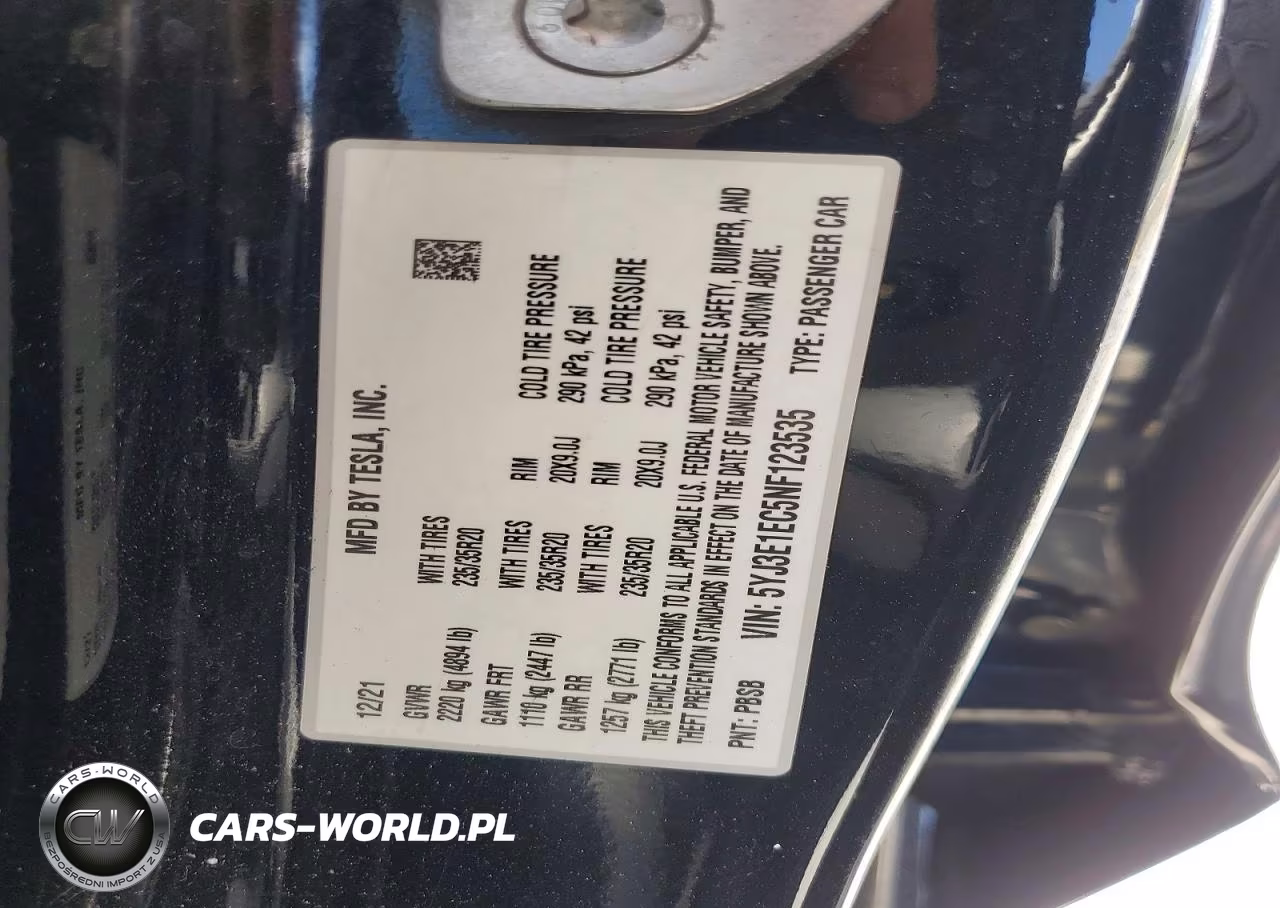 2022 Tesla Model 3 VIN:5YJ3E1EC5NF123535 - 12