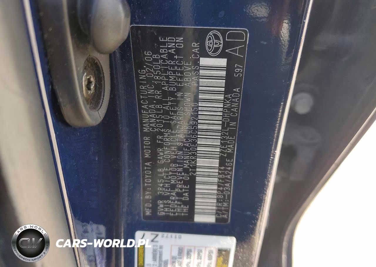 2006 Toyota Corolla Matrix Xr VIN:2T1KR30E36C592150 - 12