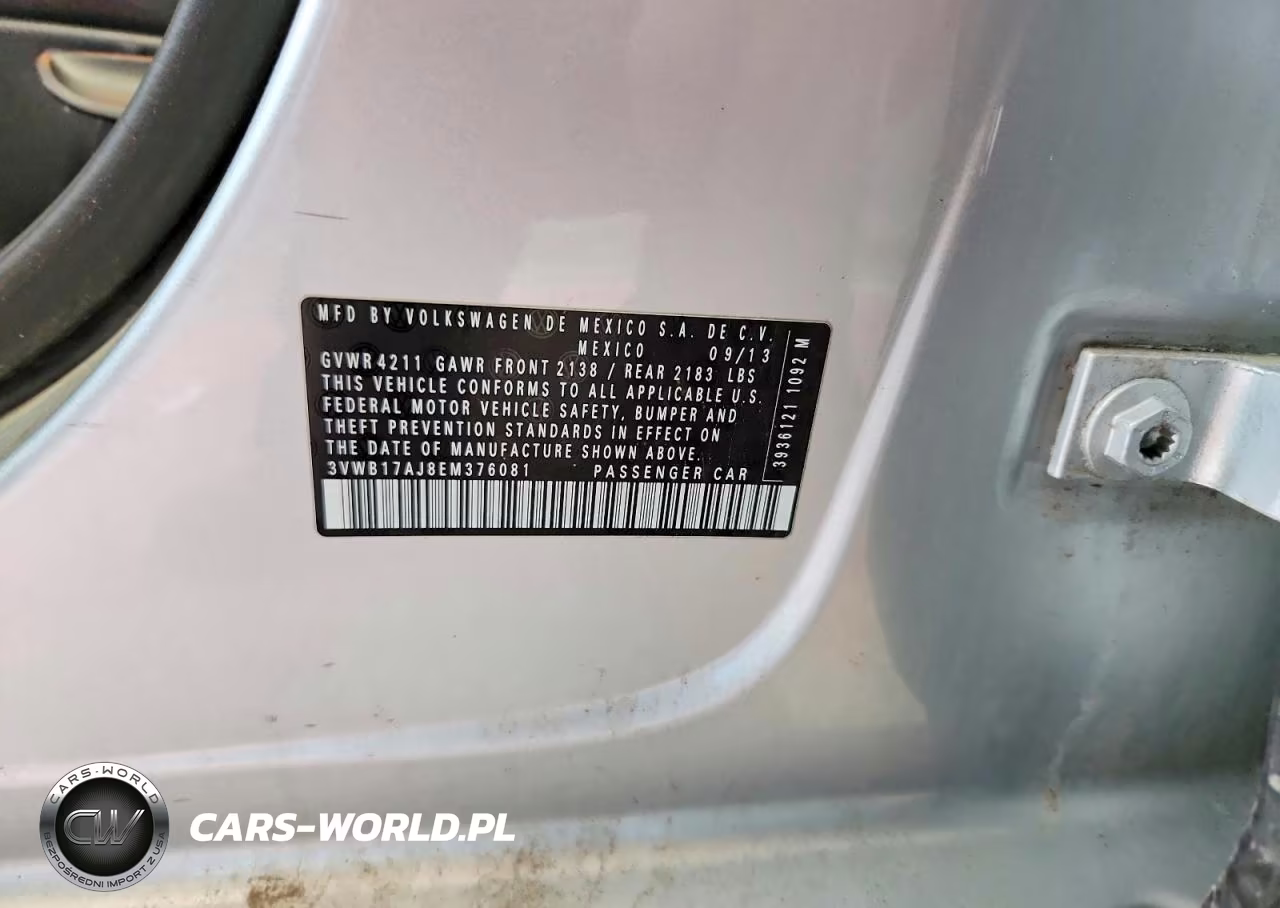 2014 Volkswagen Jetta Se VIN:3VWB17AJ8EM376081 - 12