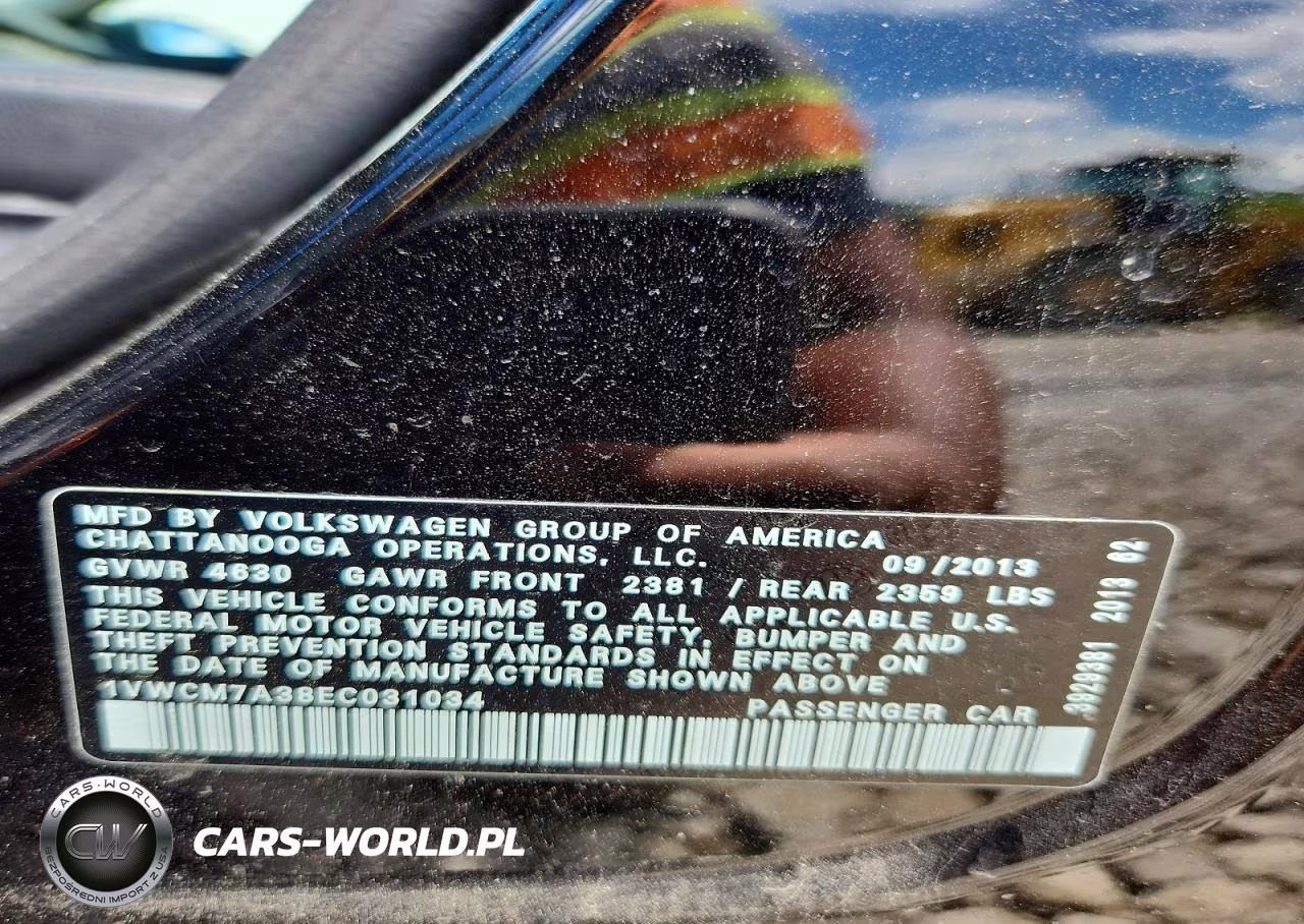 2014 Volkswagen Passat Sel VIN:1VWCM7A38EC031034 - 12