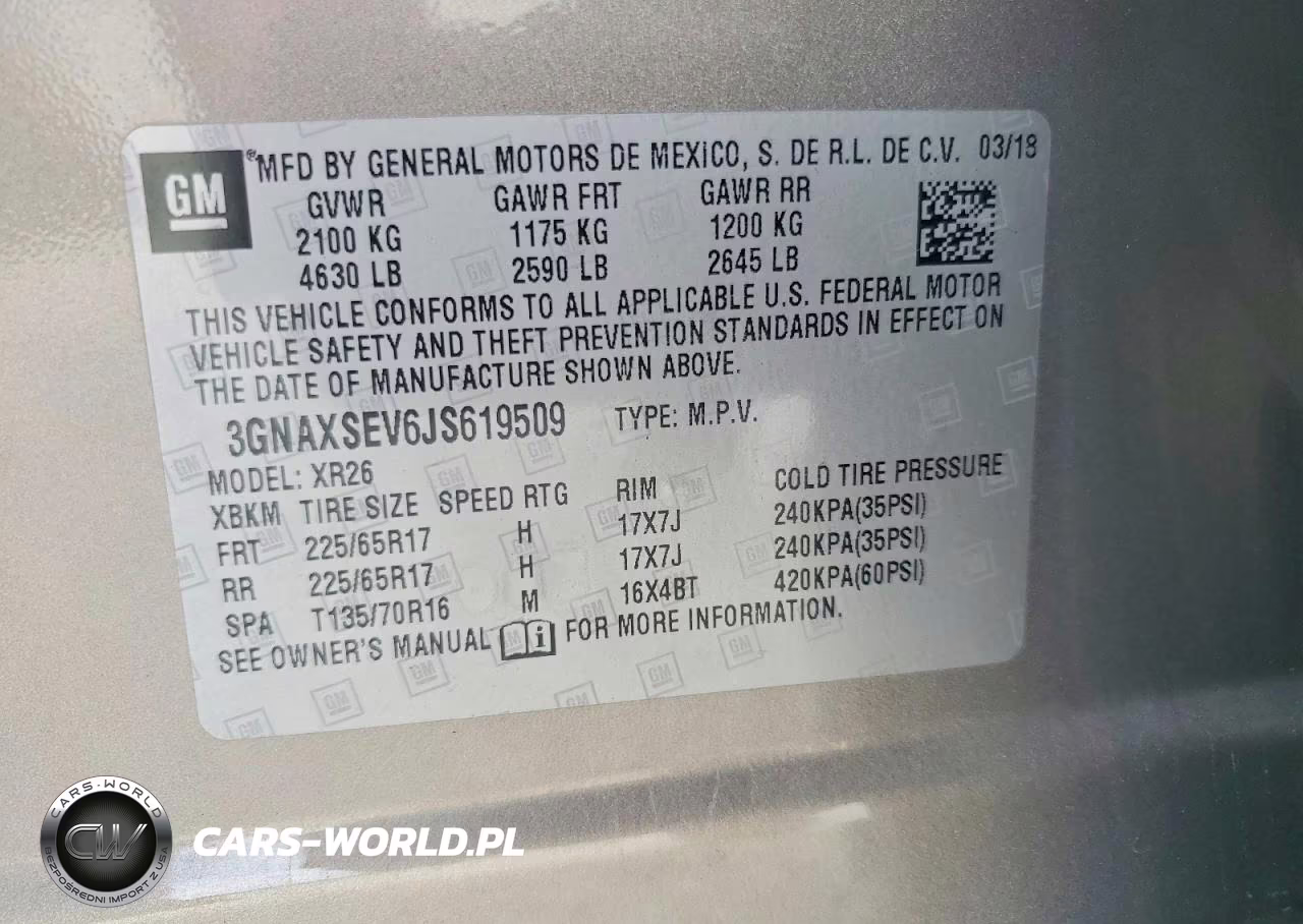 2018 Chevrolet Equinox Lt VIN:3GNAXSEV6JS619509 - 13