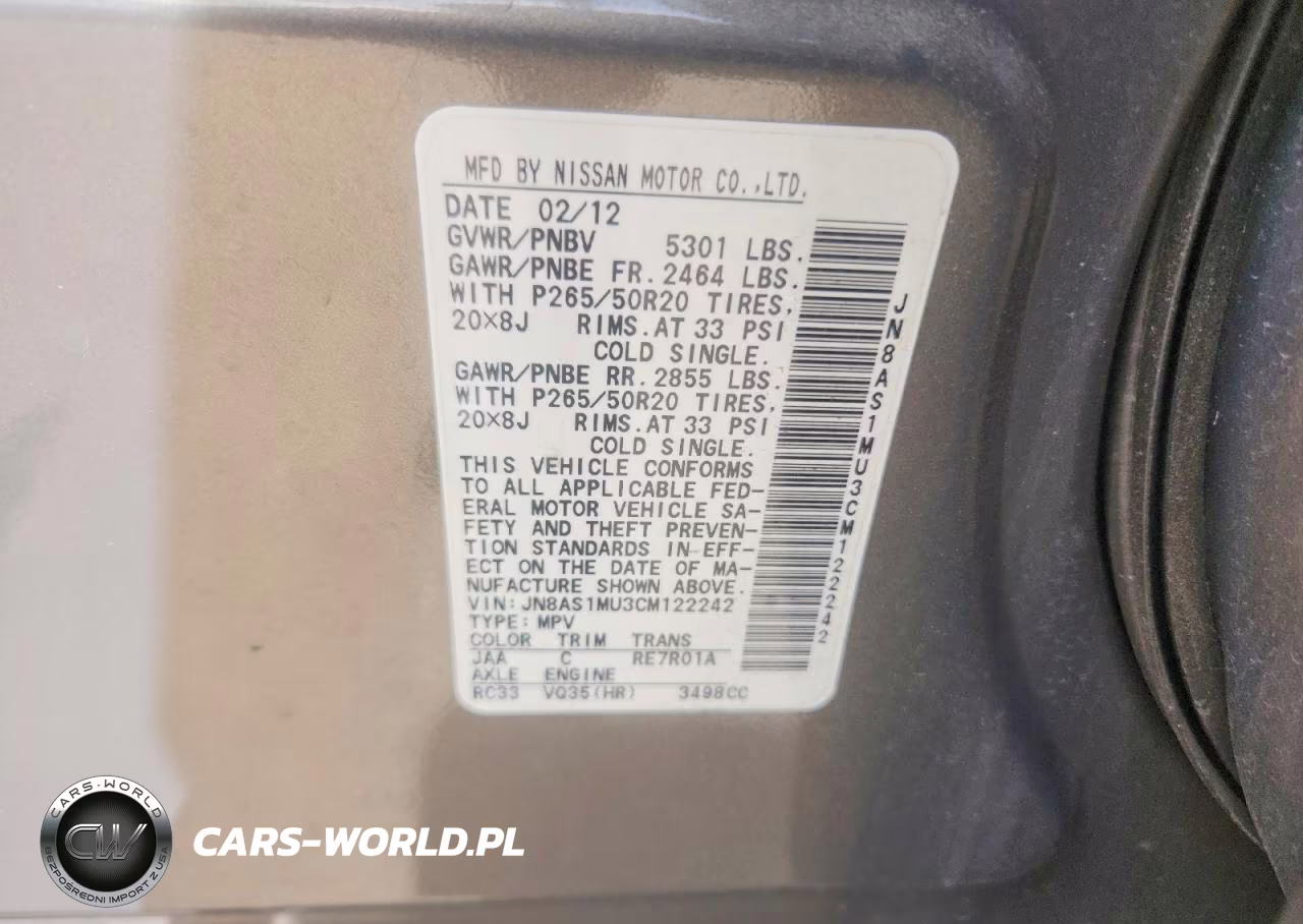 2012 Infiniti Fx35 Base VIN:JN8AS1MU3CM122242 - 13