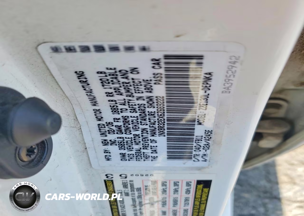 2006 Toyota Corolla Le VIN:1NXBR32EX6Z669222 - 12