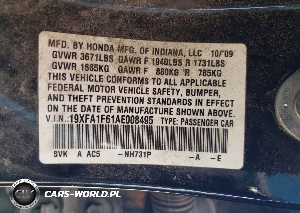 2010 Honda Civic Lx-S VIN:19XFA1F61AE008495 - 12