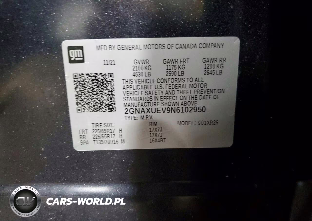 2022 Chevrolet Equinox Lt VIN:2GNAXUEV9N6102950 - 13