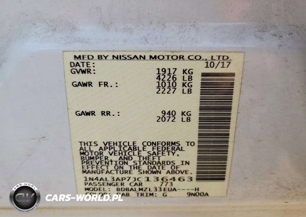 2018 Nissan Altima 2.5 Sv VIN:1N4AL3AP7JC136463 - 12