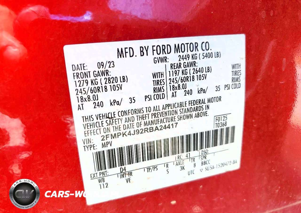 2024 Ford Edge Sel VIN:2FMPK4J92RBA24417 - 13