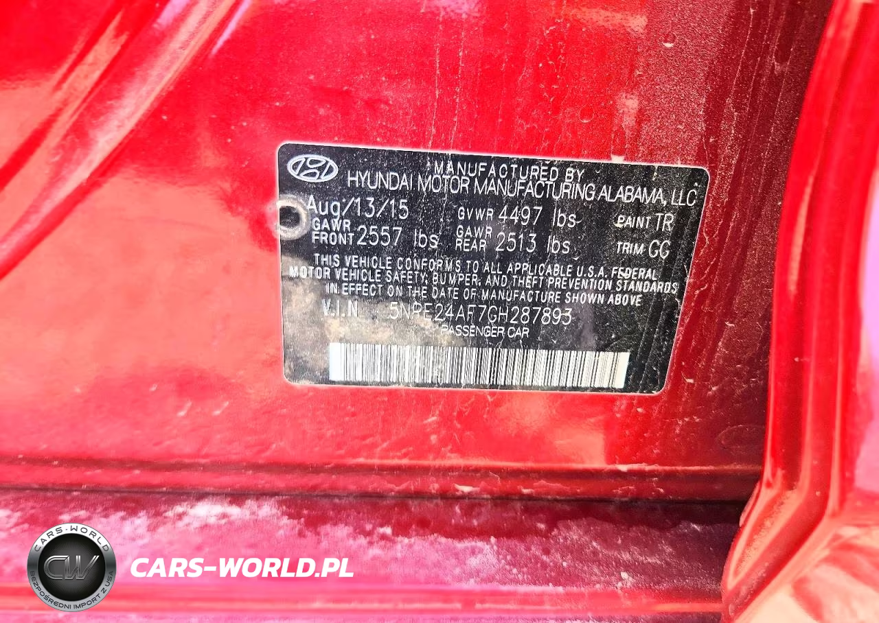 2016 Hyundai Sonata Se VIN:5NPE24AF7GH287893 - 12