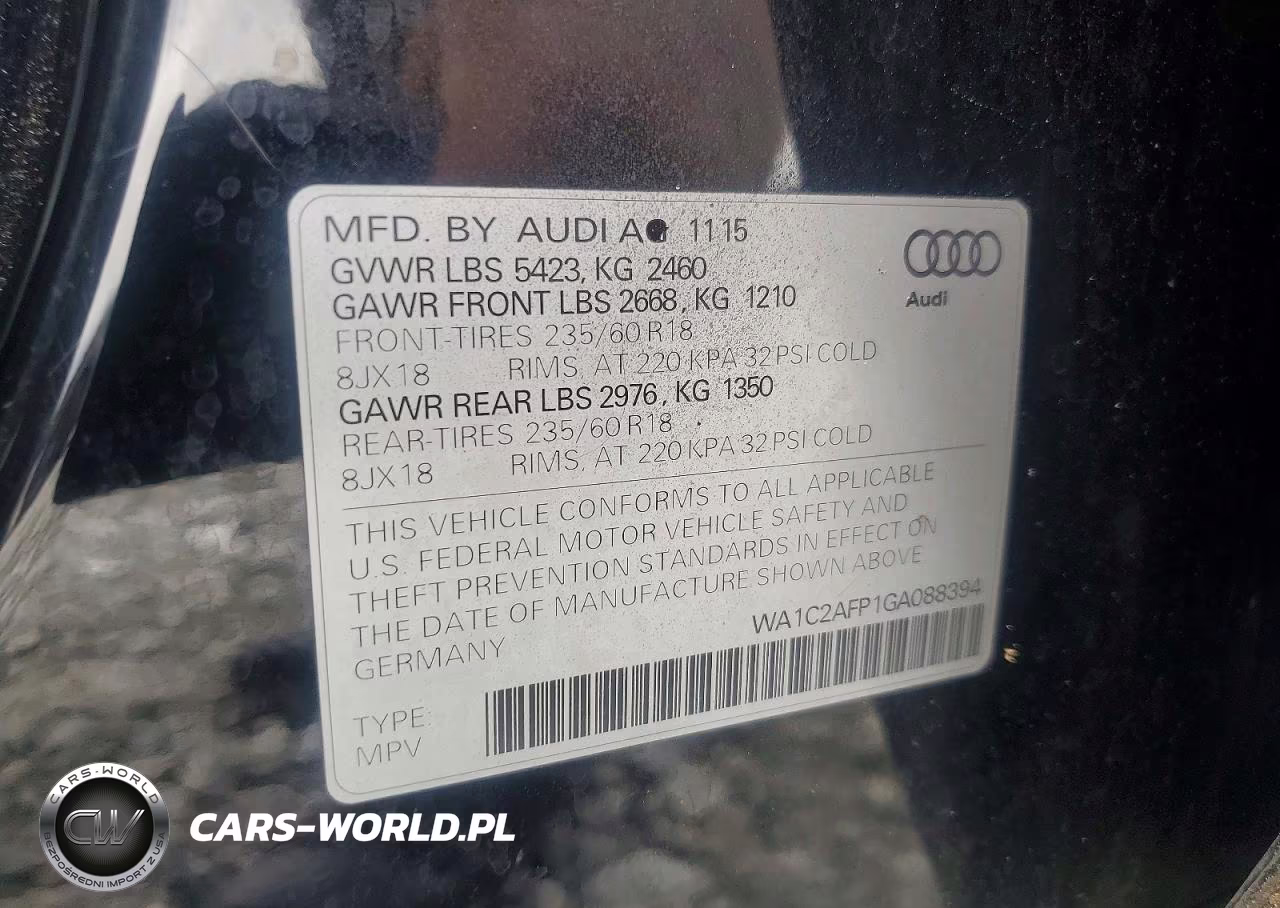 2016 Audi Q5 Premium VIN:WA1C2AFP1GA088394 - 13