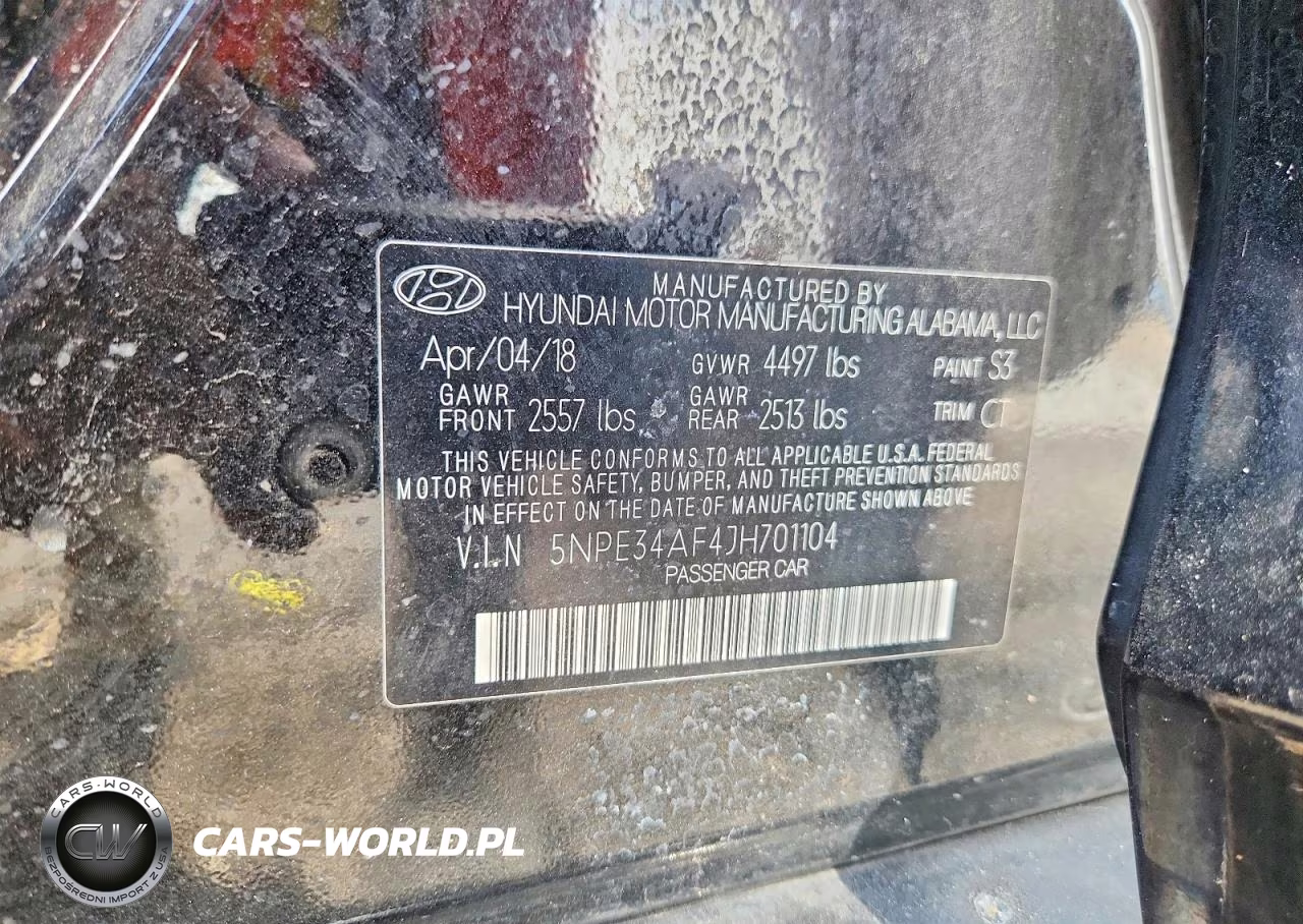 2018 Hyundai Sonata Sport+ VIN:5NPE34AF4JH701104 - 12
