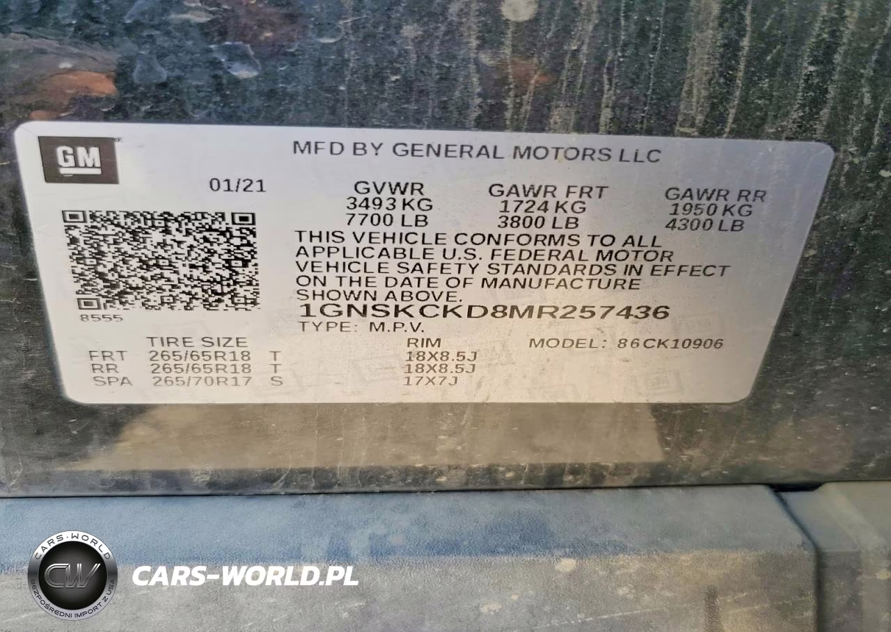 2021 Chevrolet Suburban K1500 Lt VIN:1GNSKCKD8MR257436 - 13