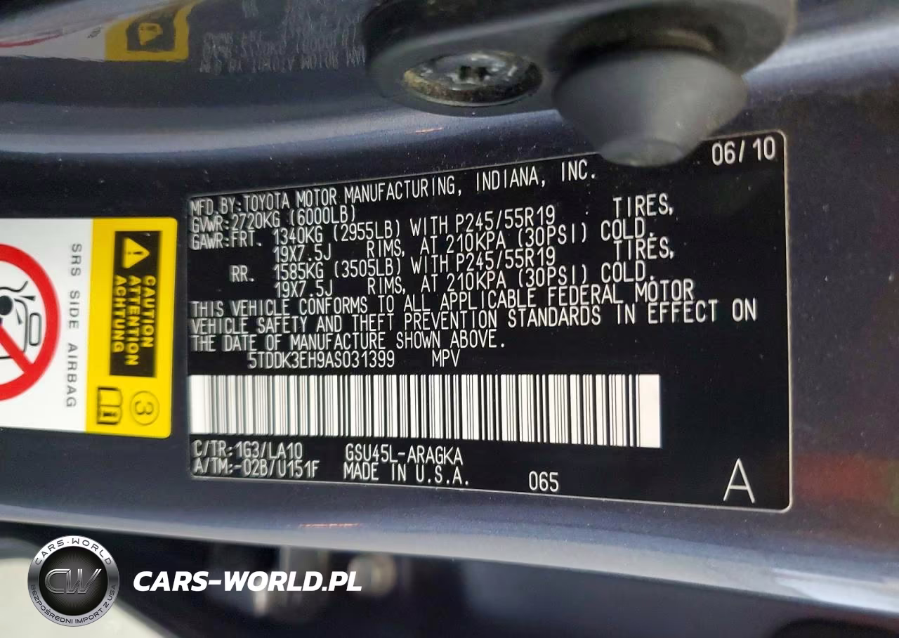 2010 Toyota Highlander Limited VIN:5TDDK3EH9AS031399 - 13