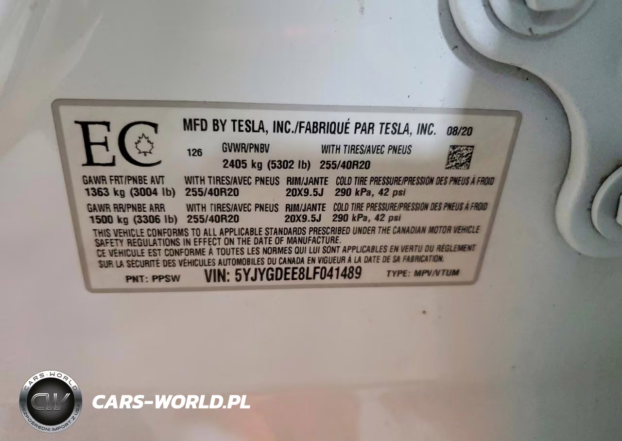 2020 Tesla Model Y VIN:5YJYGDEE8LF041489 - 12