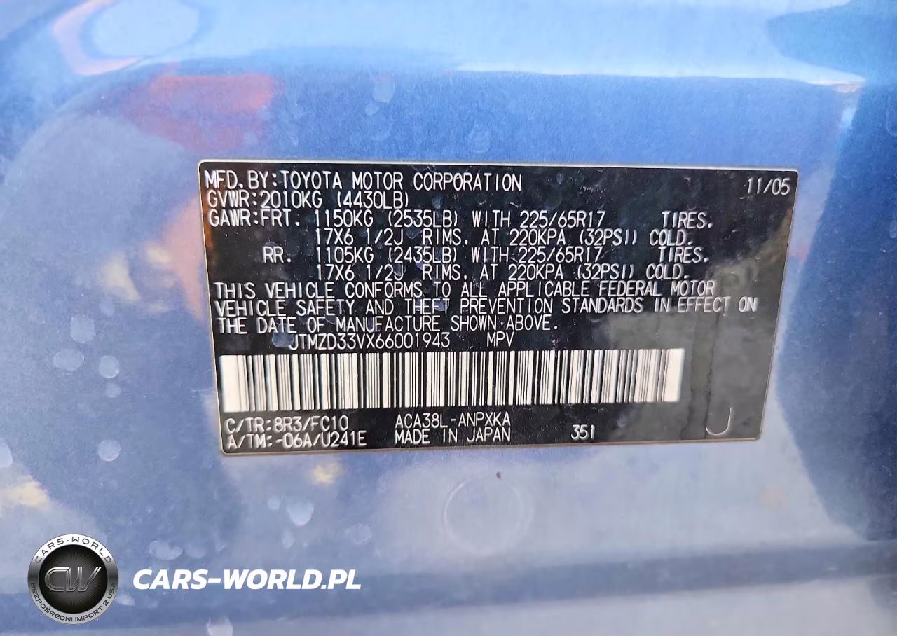 2006 Toyota Rav4 Base VIN:JTMZD33VX66001943 - 13