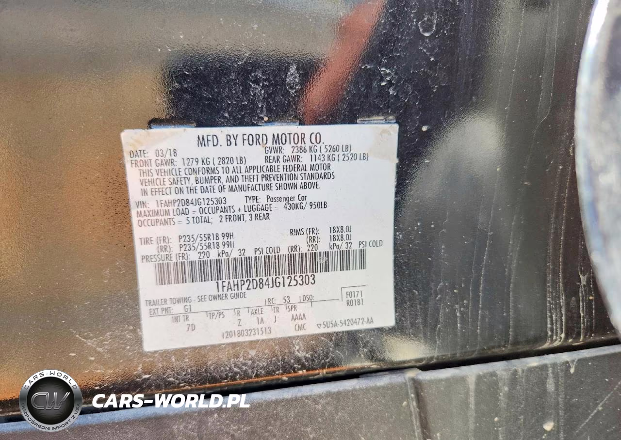 2018 Ford Taurus Se VIN:1FAHP2D84JG125303 - 12