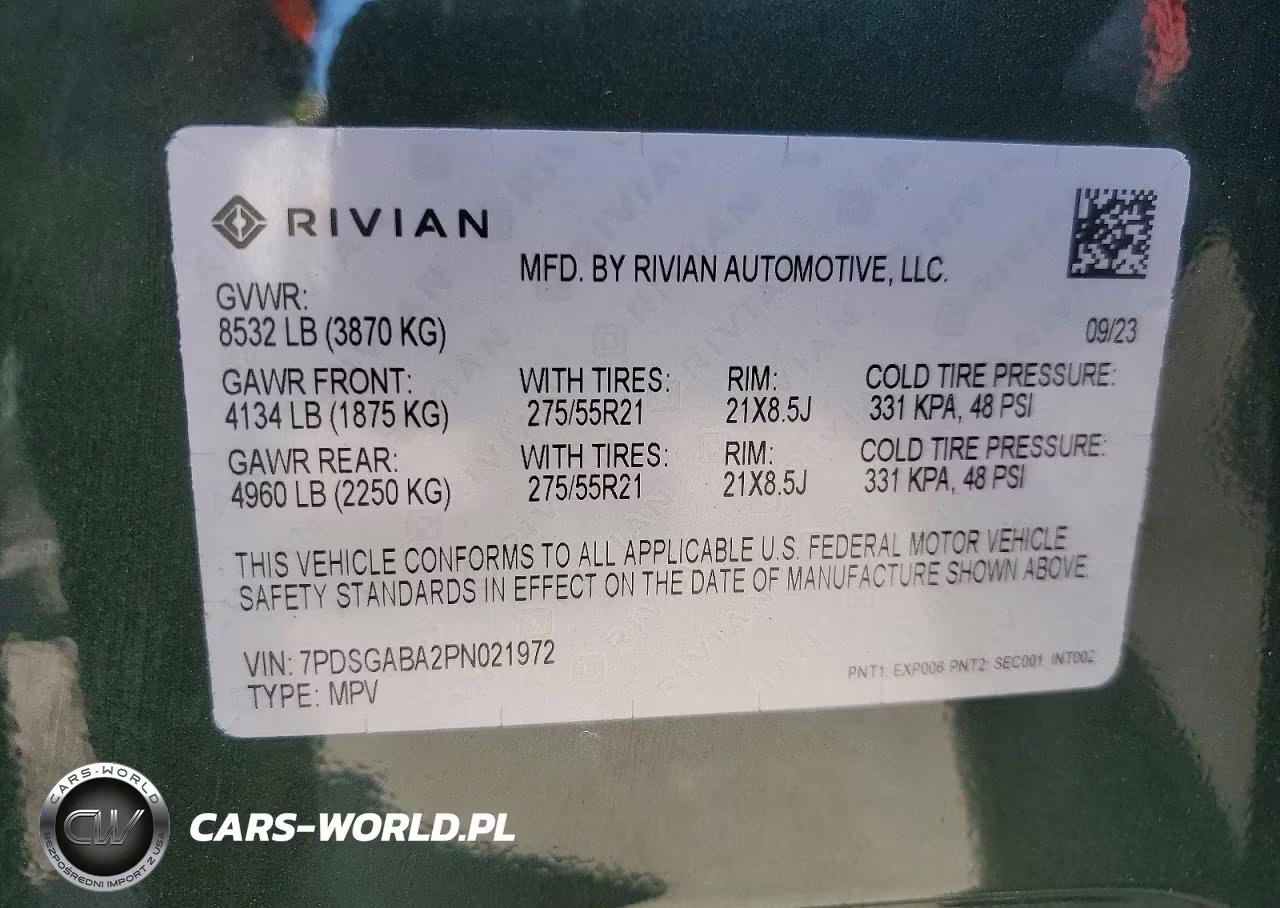 2023 Rivian R1S Adventure VIN:7PDSGABA2PN021972 - 14