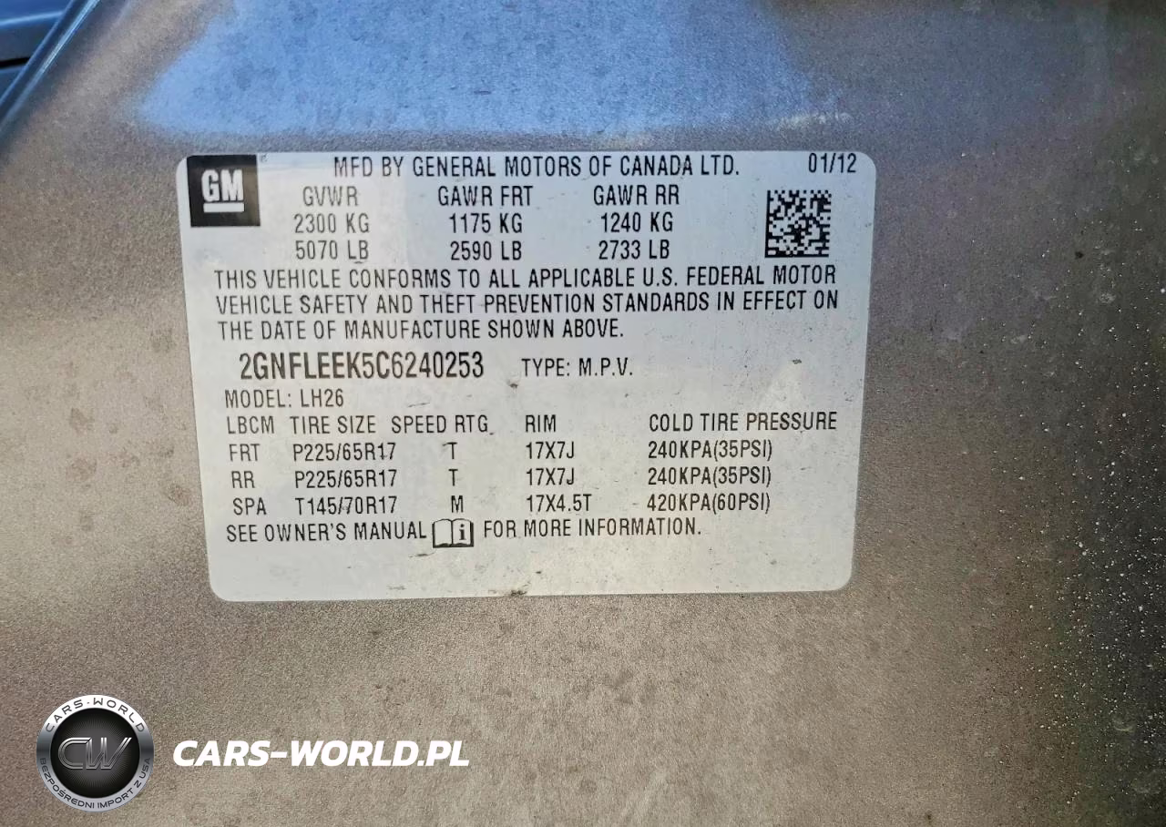 2012 Chevrolet Equinox Lt VIN:2GNFLEEK5C6240253 - 12