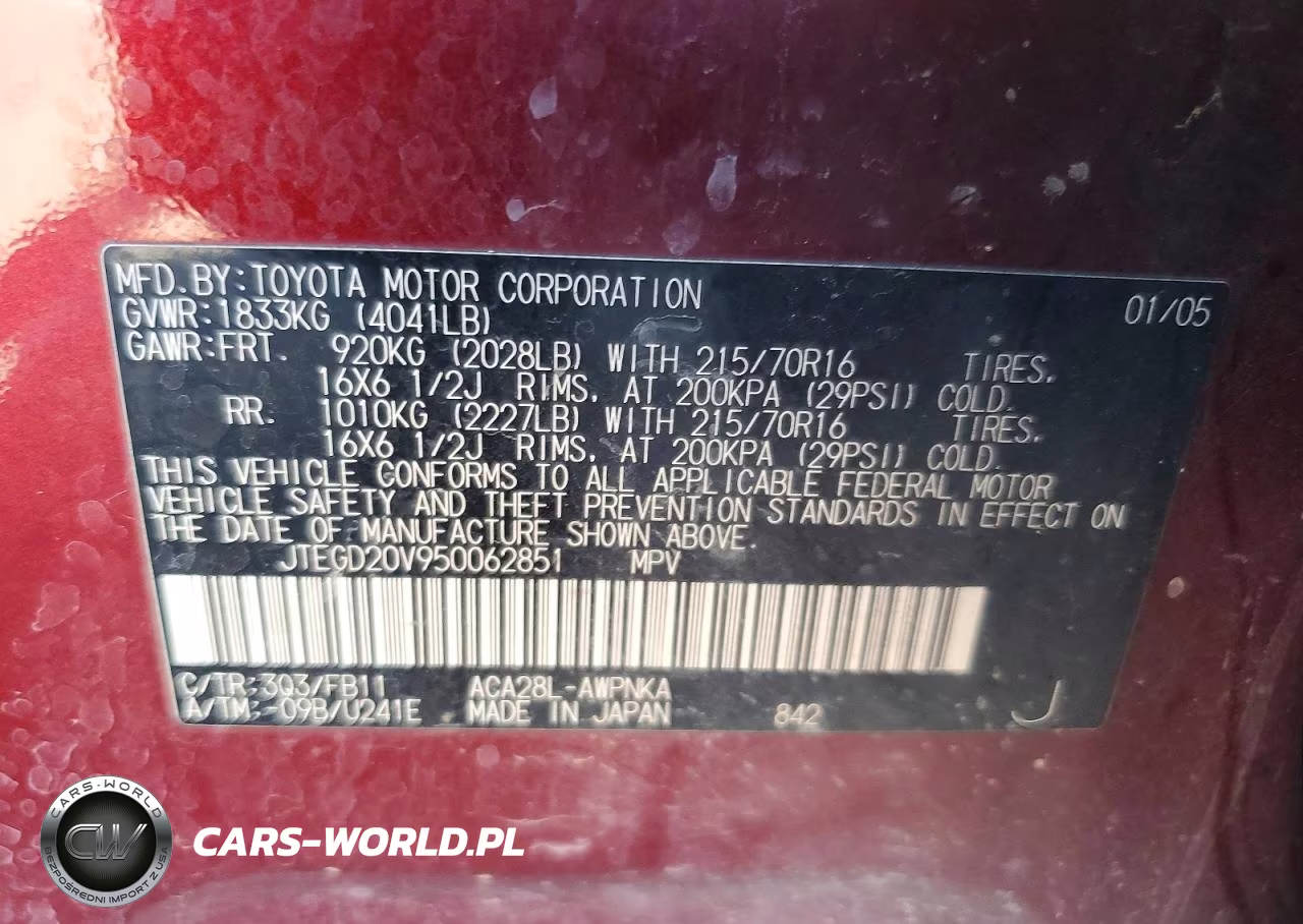 2005 Toyota Rav4 Base VIN:JTEGD20V950062851 - 12
