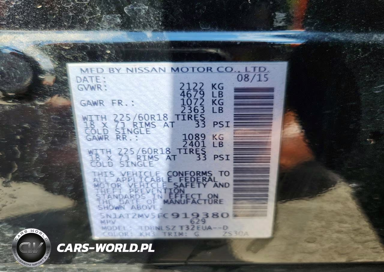 2015 Nissan Rogue Sl VIN:5N1AT2MV5FC919380 - 14