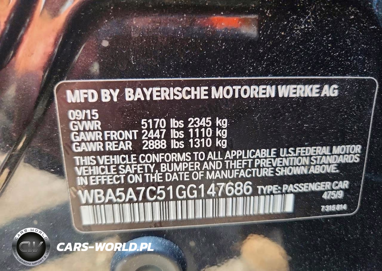 2016 BMW 528 Xi VIN:WBA5A7C51GG147686 - 12