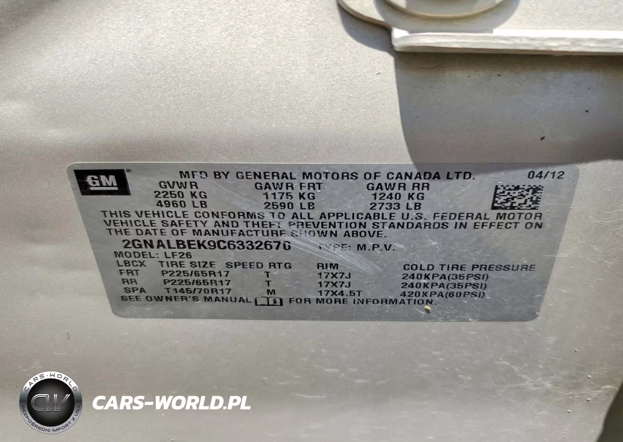 2012 Chevrolet Equinox Ls VIN:2GNALBEK9C6332670 - 12