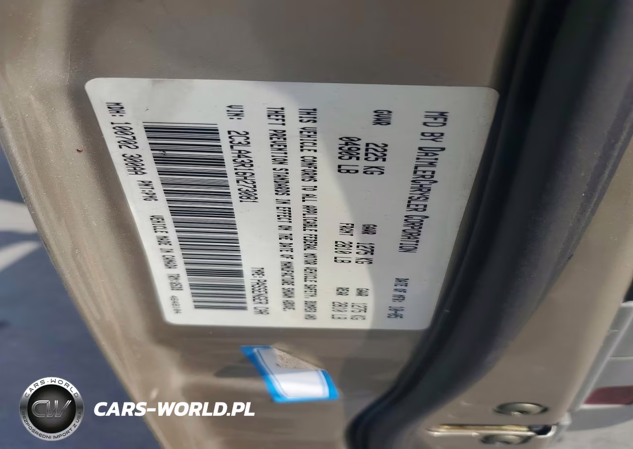 2006 Chrysler 300 VIN:2C3LA43R16H273081 - 12